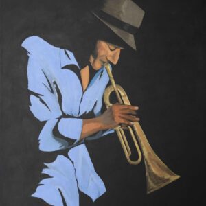 Luck - The Horn Player at Rehoboth - Acrylic