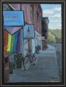 Merry - Main Street in Thomas, WV - Oil paint