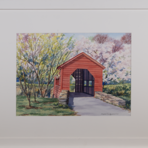 Huddy - Covered Bridge in Baker Park - Watercolor