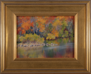 Huddy - Frank Bentz Memorial Pond - Acrylic paint