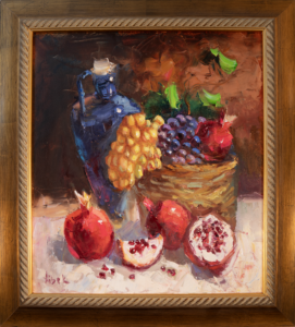 Sharshekeev - Still Life with Pomegranate - Oil paint