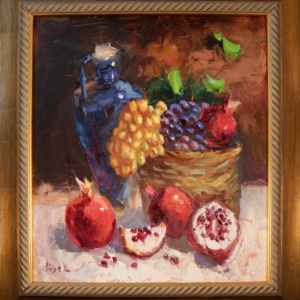 Sharshekeev - Still Life with Pomegranate - Oil paint
