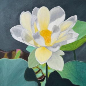 Soumphontphakdy - White Lotus - Oil paint